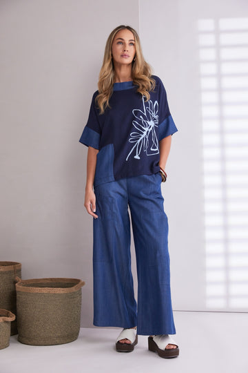 Naya Top NPA26273 - Denim Blue - 3