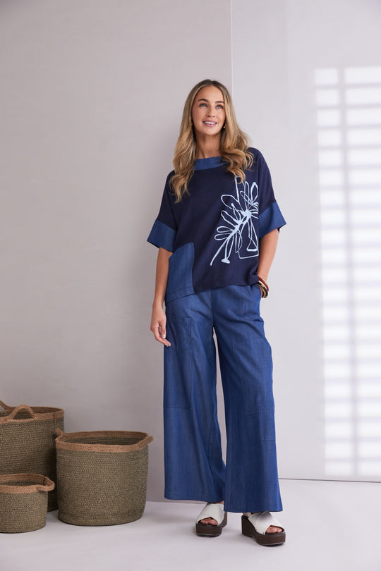 Naya Top NPA26273 - Denim Blue - 4