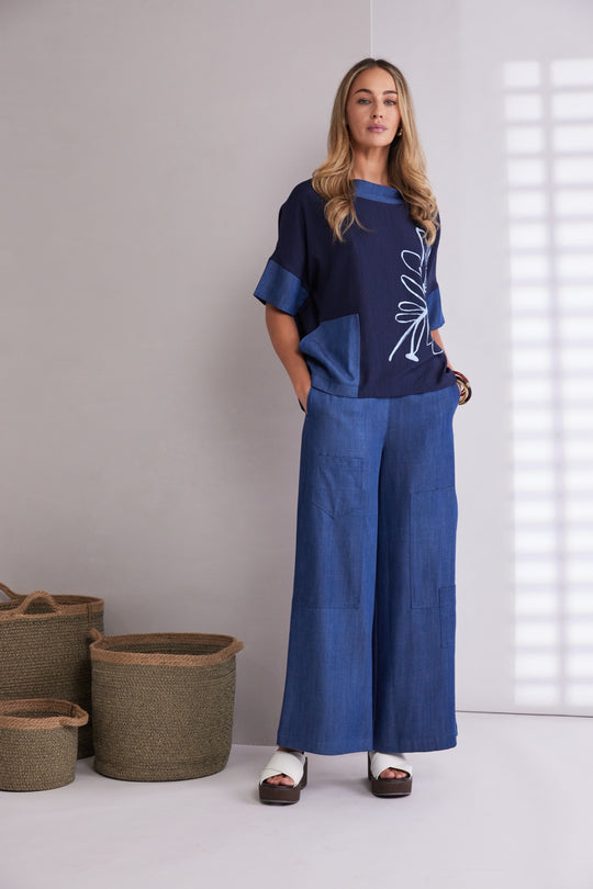 Naya Top NPA26273 - Denim Blue - 5