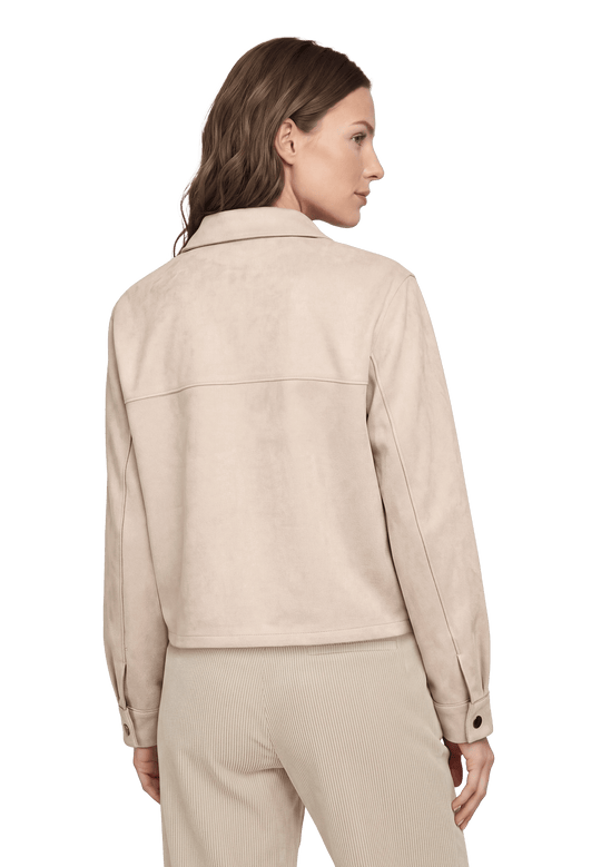 Velourslederjacke mit Taschen Bright Taupe R