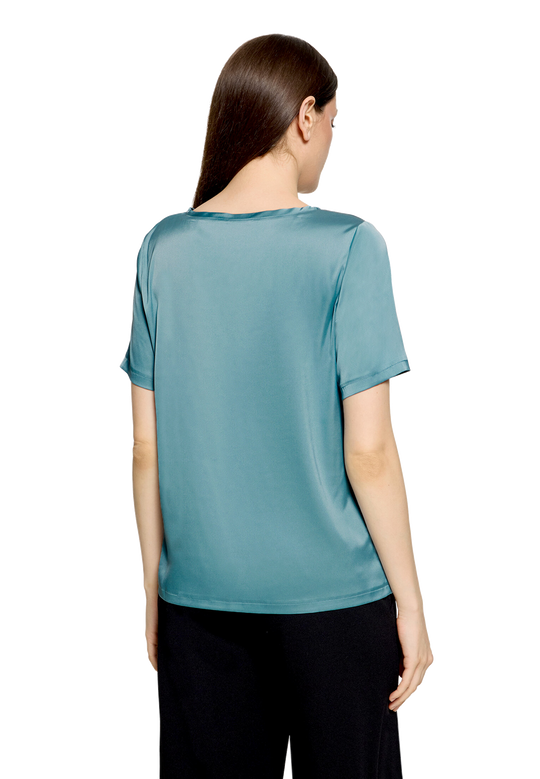 Schlupfbluse mit Rundhalsausschnitt Smoky Mint (Rauchblau) R