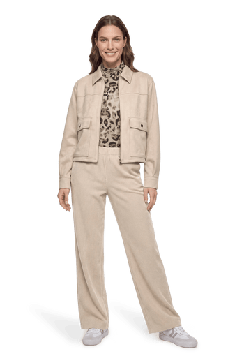 Velourslederjacke mit Taschen Bright Taupe VH
