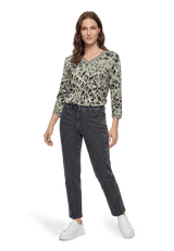 mit Leoprint Barrel Jeans Dark Grey VH