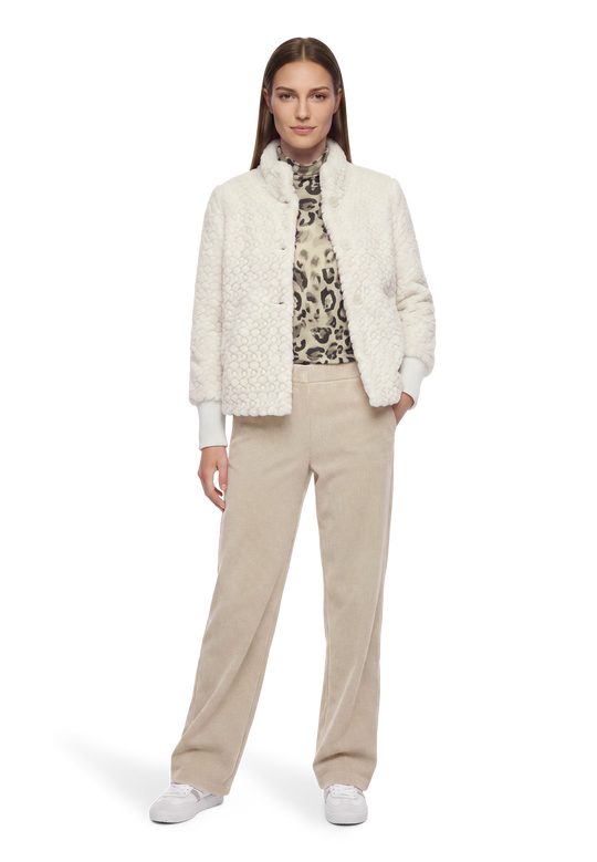 Plüschjacke  mit Knöpfen Pastel Sand VH