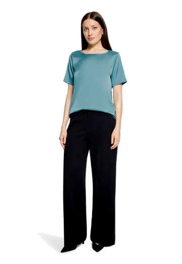 Betty Barclay Round-Neck Pull-On Blouse Smoky Mint View 2 - Papena UK