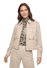 Velourslederjacke mit Taschen Bright Taupe V