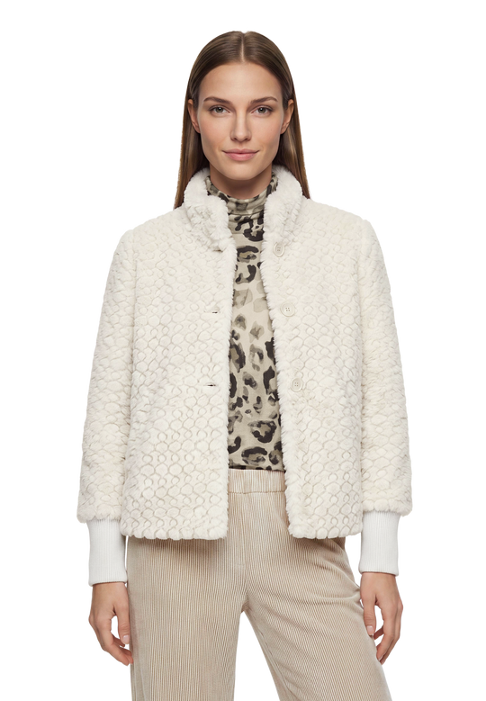 Plüschjacke  mit Knöpfen Pastel Sand V