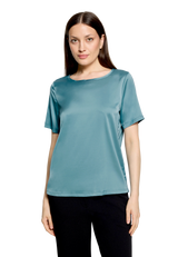 Schlupfbluse mit Rundhalsausschnitt Smoky Mint (Rauchblau) V