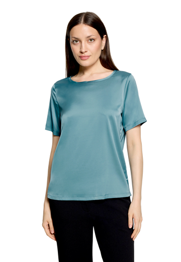 Betty Barclay Round-Neck Pull-On Blouse Smoky Mint View 1 - Papena UK