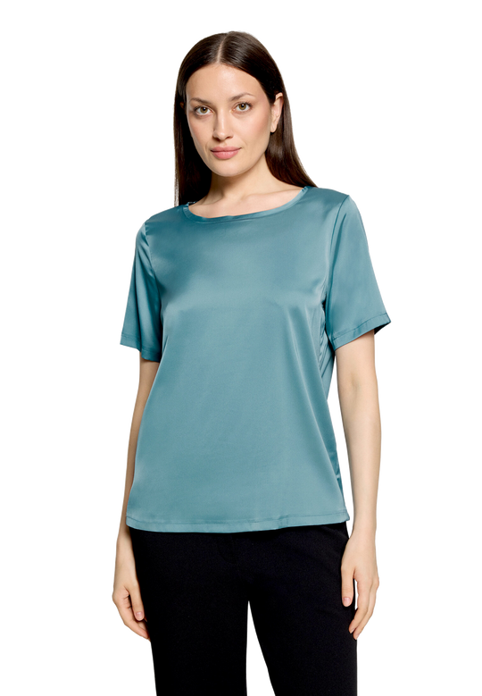 Schlupfbluse mit Rundhalsausschnitt Smoky Mint (Rauchblau) V