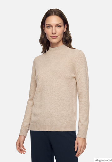 Betty Barclay Cashmere sweater with stand-up collar | 52208316