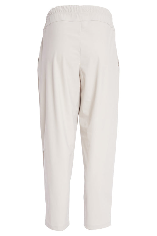 NAYA Slim Leg Tapered Travel Fabric Trousers with Buttoned Tab Hems | NPA26179
